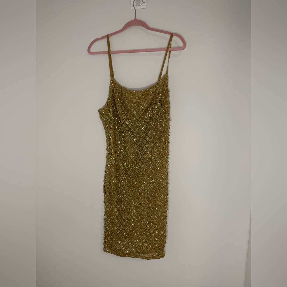 Fashion Nova Gold Dress